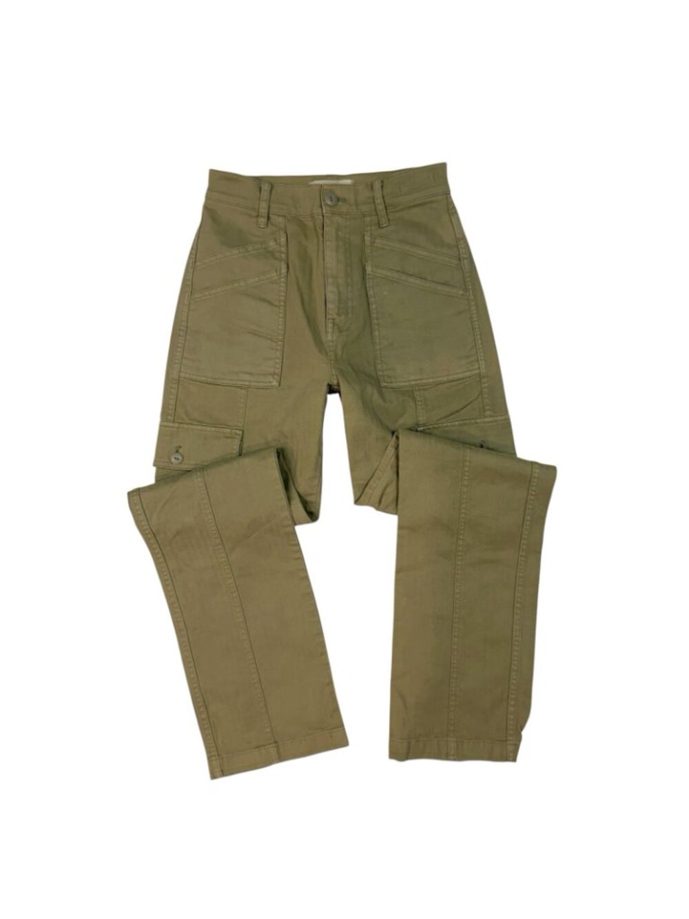Madewell 90's Straight Cargo Pants Size 23 Waist Garment Dyed Ash Green NN411 - Picture 2 of 12